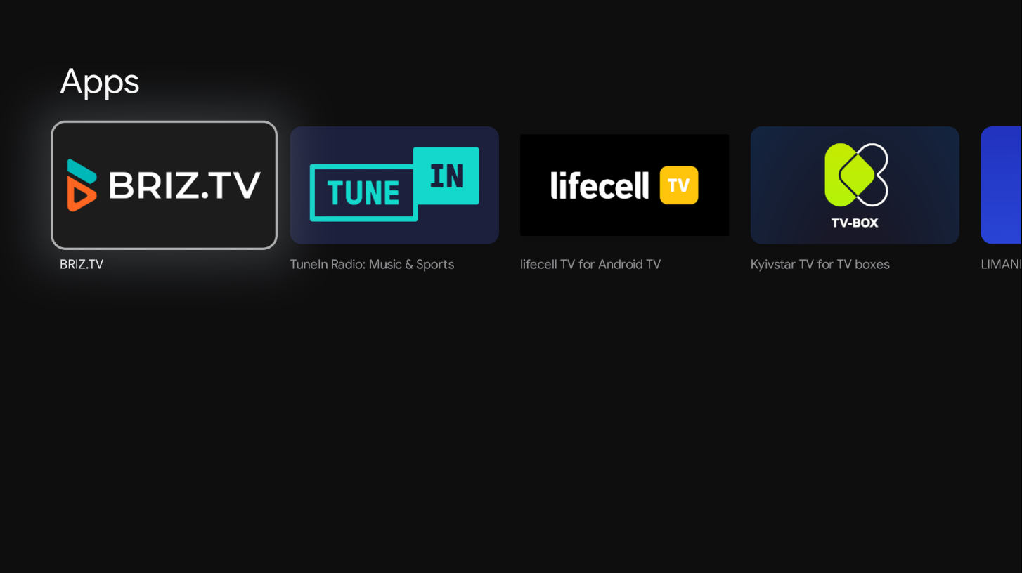 BRIZ.TV на Android TV-приставці з Google TV,5 - інтернет-провайдер Briz в Одесі